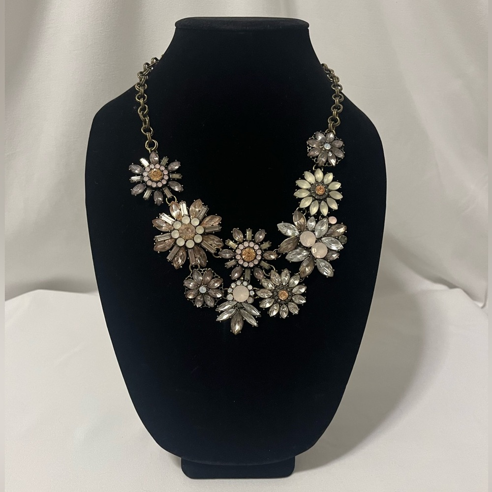 BaubleBar Crystal Flower Statement Necklace
